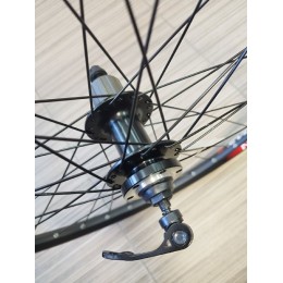 Колесо 27,5" заднее EVOLUTION алюм, двойной, 36H, пистонир, 584х19,5/27,2х21,5мм, А/V, анодир, черный, втулка алюм, ПРОМЫ, под ДИСК, кассету, эксцентр