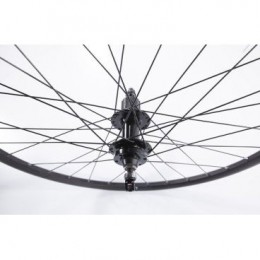 Колесо 27,5" заднее, под диск, двойн.обод, 32 спиц, под касс,8ск, эксцентрик