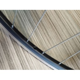 Колесо 27,5" заднее TRIX, профиль алюминиевый, двойной, 36H, фрезерованный, индикатор износа, A/V, анодированный, черный, под трещотку, под ДИСК,гайки