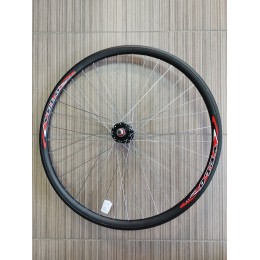 Колесо 28"-29" переднее, алюм. двойн. обод, алюм. втулка, пром. подшипник, под диск 6 отв, цвет черный