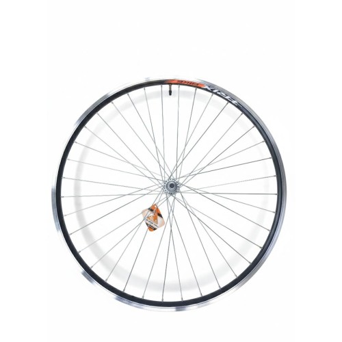 Колесо 28"-29" переднее TRIX, профиль алюминиевый, двойной, 36H, фрезерованный, индикатор износа, V-br, A/V, анодированный, черный, гайки