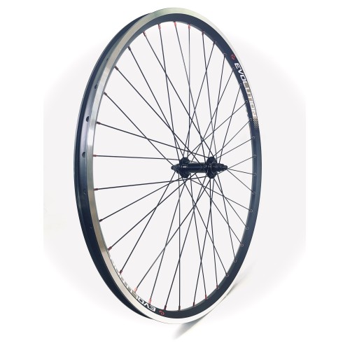 Колесо 28"-29" переднее V EVOLUTION пром.подш., под гайки/ обод двойной алюм. черн. CNC SSE A/V 21х22 / втулка алюм. черн.