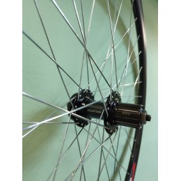 Колесо 28"-29" заднее, кассета 8-9 ск. под диск тормоз 6 отв., 36 спиц, под эксцентрик, втулка Shunfeng на пром подшипниках, лого VELO