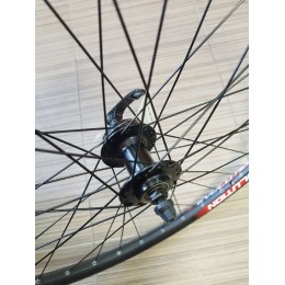 Колесо 29" переднее EVOLUTION алюм, двойной, 36H, пистонированный, 622х21/29х22мм, А/V,ПП, анодированный, черный, втулка алюмин., под ДИСК, эксцентрик