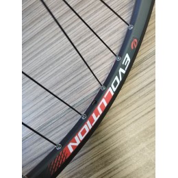 Колесо 29" переднее EVOLUTION алюм, двойной, 36H, пистонированный, 622х21/29х22мм, А/V,ПП, анодированный, черный, втулка алюмин., под ДИСК, эксцентрик