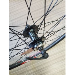 Колесо 29" переднее EVOLUTION алюм, двойной, 36H, пистонированный, 622х21/29х22мм, А/V,ПП, анодированный, черный, втулка алюмин., под ДИСК, эксцентрик