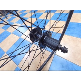 Колесо 29" заднее, двойной алю. обод, алю. втулка, промподш., гайки, D-brake, под кассету