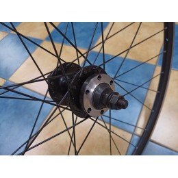 Колесо 29" заднее, двойной алю. обод, алю. втулка, промподш., гайки, D-brake, под кассету