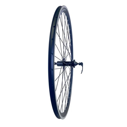 Колесо 700C заднее V HOGGER кассета 8-10 ск. эксцентрик / обод двойной алюм. черн. CNC A/V 36H 14.2х29 / втулка алюм. черн.