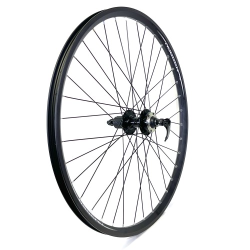 Колесо 26" заднее D HOGGER кассета 8-10 ск. пром.подш. эксцентрик / обод двойной алюм. черн. SSE A/V 19х21.5 / втулка алюм. черн.