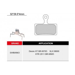 Колодки для дискового тормоза SHIMANO Deore XT BR-M785, SLX M666, XTR 2011 BR-M985 Тайвань, инд.упак.,блистер