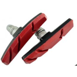 Колодки MIXIEER MX-BS127 для V-brake, 70MM, чёрные/красные, с креплением, 1 пара