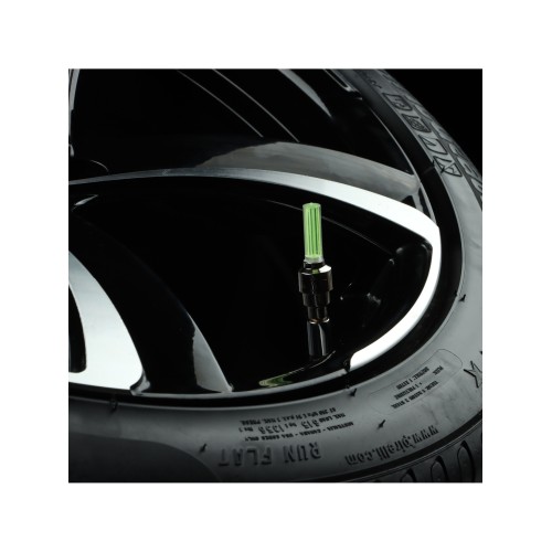 Колпачки светящиеся на ниппель Cartage, малые, набор 2 шт, зеленые