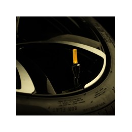 Колпачки светящиеся на ниппель Cartage, малые, набор 2 шт, желтые