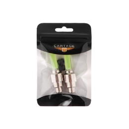 Колпачки светящиеся на ниппель Cartage, малые, набор 2 шт, желтые