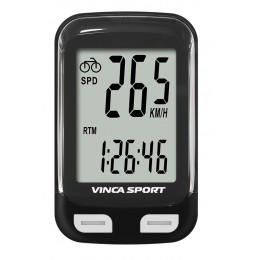 Компьютер проводной Vinca Sport, 12 функций, черный с белым