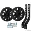 Комплект опорных колес с кронштейнами универсальный 14"-20" HF-009-B пластиковые колеса, черные