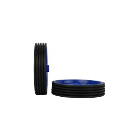 Комплект опорных колес с кронштейнами универсальный 12"-20" HF-032-BL пластиковые колеса, синие