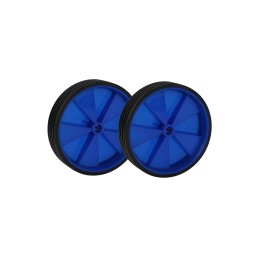 Комплект опорных колес с кронштейнами универсальный 12"-20" HF-032-BL пластиковые колеса, синие