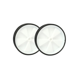 Комплект опорных колес с кронштейнами универсальный 12"-20" HF-032-WH пластиковые колеса, белые