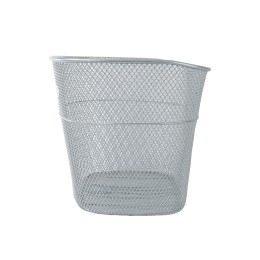 Корзина металлическая 1DVMI-3, с креплением на переднее колесо под резьбовую вилку, 2 кронштейна, серебристая