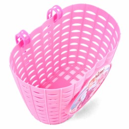 Корзинка детская на руль, розовая, 220x140x130мм, "Принцесса Катя"