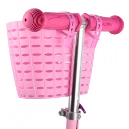 Корзинка детская на руль, розовая, 220x140x130мм, "Принцесса Катя"