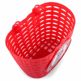 Корзинка детская на руль, красная, 200x150x130мм, "Bunny"