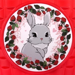 Корзинка детская на руль, красная, 200x150x130мм, "Bunny"