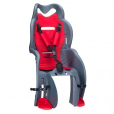 Кресло детское на багажник Sanbas светло-серое с красной накладкой, 22кг,Италия (HTP)