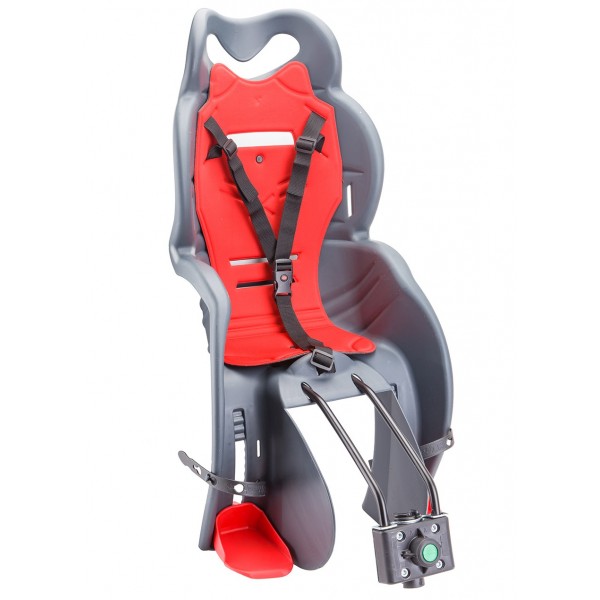 Кресло детское SANBAS T HTP Design, крепление на раму, темно-серое с красным матрасом (Италия)