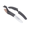 Крыльо переднее 24"-26" быстросъемные XGNB-068 пластиковые чёрное + крыло заднее В ПОДАРОК черно-коричнево-прозрачное, с подсветкой