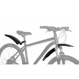 Крылья 24-26" STG FD-01 F/R, переднее и заднее, пластик, черные