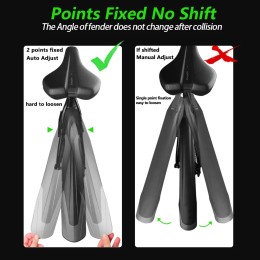 Крылья 24"-29" eTook RL1000F/R универсальные пластиковые, крепления на перья и штаны вилки, черные