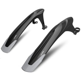 Крылья 24"-29" eTook RL1000F/R универсальные пластиковые, крепления на перья и штаны вилки, черные