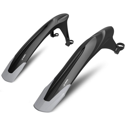 Крылья 24"-29" eTook RL1000F/R универсальные пластиковые, крепления на перья и штаны вилки, черные