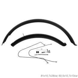 Крылья 26-28"х4.0 Tyre COMIRON FATBIKE Full. комплект 2 шт, черные