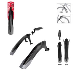 Крылья EVOLUTION MTB 24-29", комплект передне/заднее, крепеж: переднее двусоставное на штаны вилки и в шток вилки, заднее на верхние перья рамы