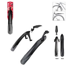Крылья EVOLUTION MTB 24-29", комплект передне/заднее, крепеж: переднее двусоставное на штаны вилки и в шток вилки, заднее за подседельный штырь