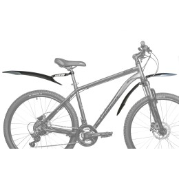 Крылья комплектом 26"-29" STG GH-373F/R, прорезиненные, черно-серые