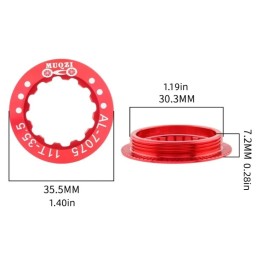 Крышка-фиксатор кассеты (35.5 мм.) MUQZI, алюминий, черная