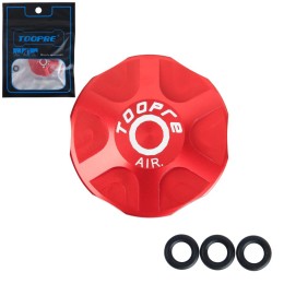 Крышка короны вилки MTB TOOPRE FC-001. (33х33х8.3мм.) Совместима с вилками: Manitou/X-Fusion/Fox/DT/Rockshox. Алюминий. Красная