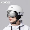 Маска горнолыжная COPOZZ 201 Pro белая оправа с зеркальной линзой