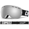 Маска горнолыжная COPOZZ 201 Pro белая оправа с зеркальной линзой