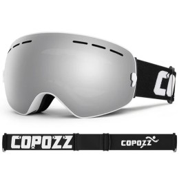 Маска горнолыжная COPOZZ 201 Pro белая оправа с зеркальной линзой
