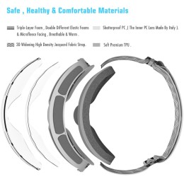 Маска горнолыжная детская COPOZZ UV400 красная оправа с оранжевой линзой