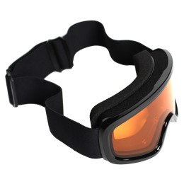 Маска горнолыжная детская White Owl FA-108, оранжевая с черным