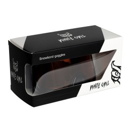 Маска горнолыжная детская White Owl FA-108, оранжевая с черным