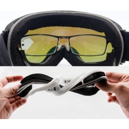 Маска горнолыжная ELAX двухслойная, белая, сине-фиолетовая линза