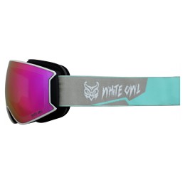 Маска горнолыжная White Owl FA-079, розовая с серым (съемная линза)